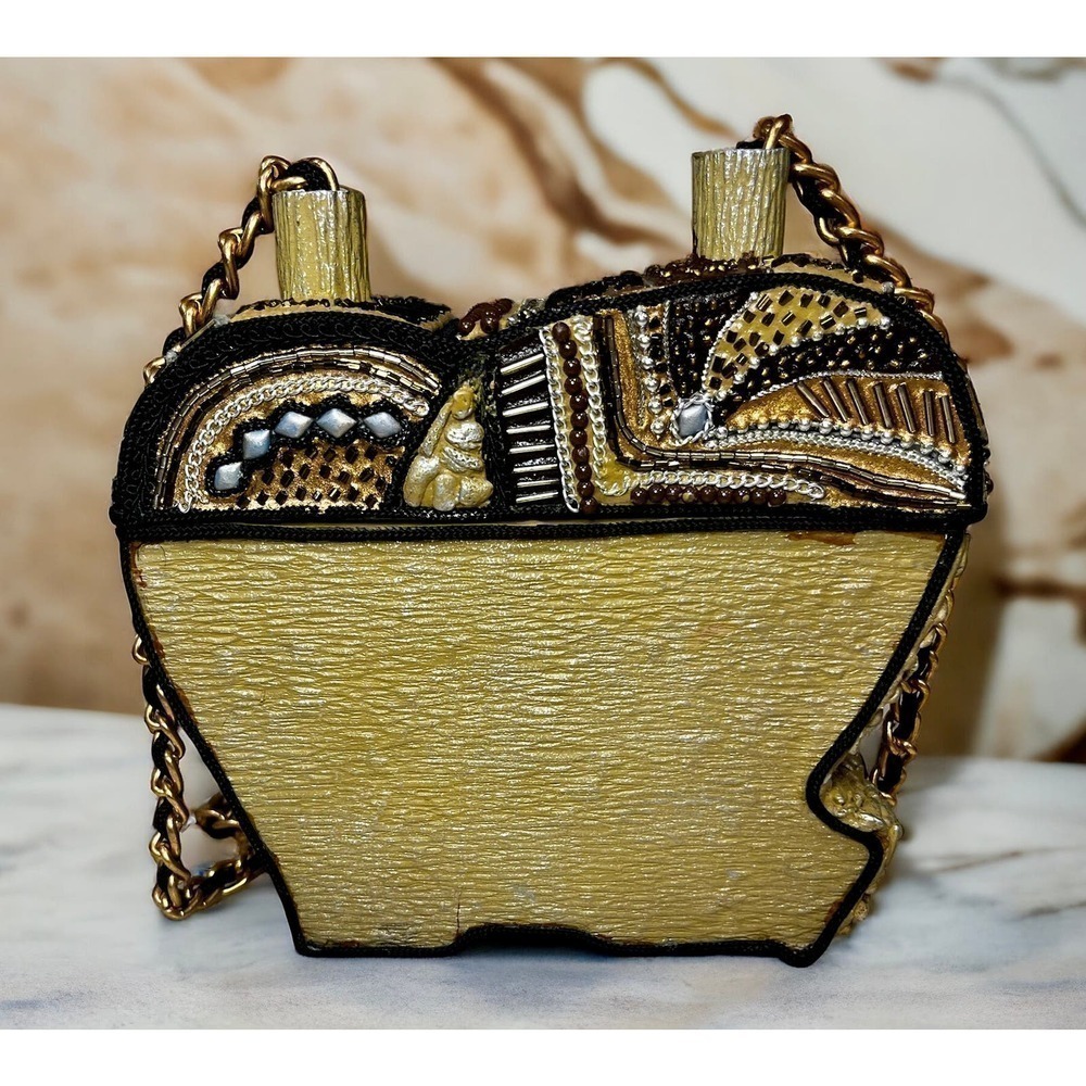 New With Tags Vintage 1990's Mary Frances Top Lift Elephant Box Bag - Picture 2 of 11